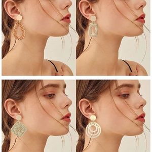 Handmade Rattan Earrings